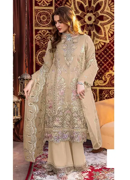 Motifz 971 Organza Embroidery Work Pakistani Salwar Kameez Exporters In India
